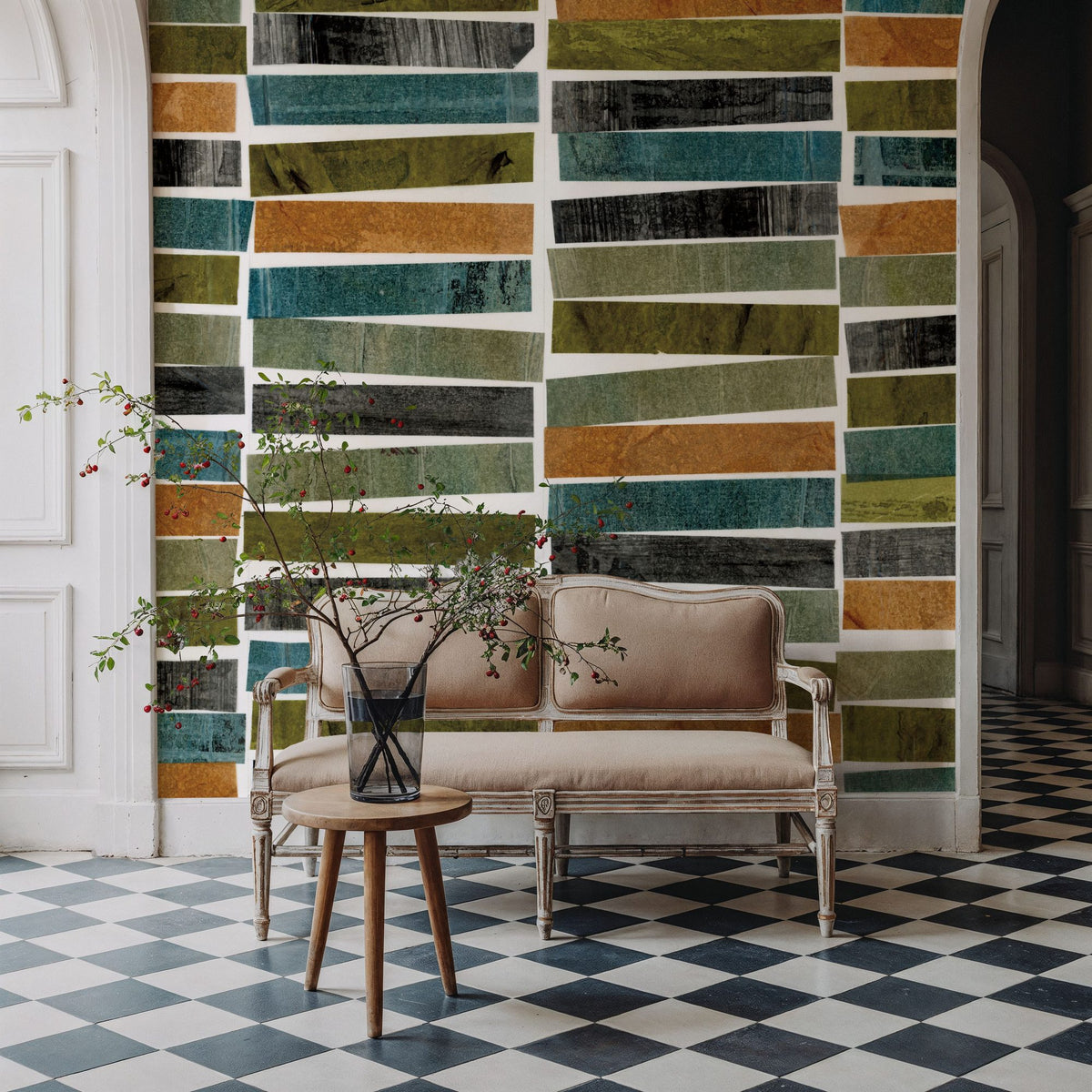 River Stripes Mural Wallpaper - room preview 03