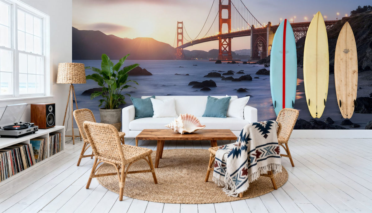 Golden Gate Bridge From Marshall Beach Pt. II Mural Wallpaper - room preview 03