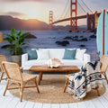 Golden Gate Bridge From Marshall Beach Pt. II Mural Wallpaper - room preview 03