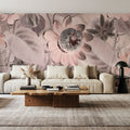 Passifloras Emerging Bright Coral Mural Wallpaper - room preview 03