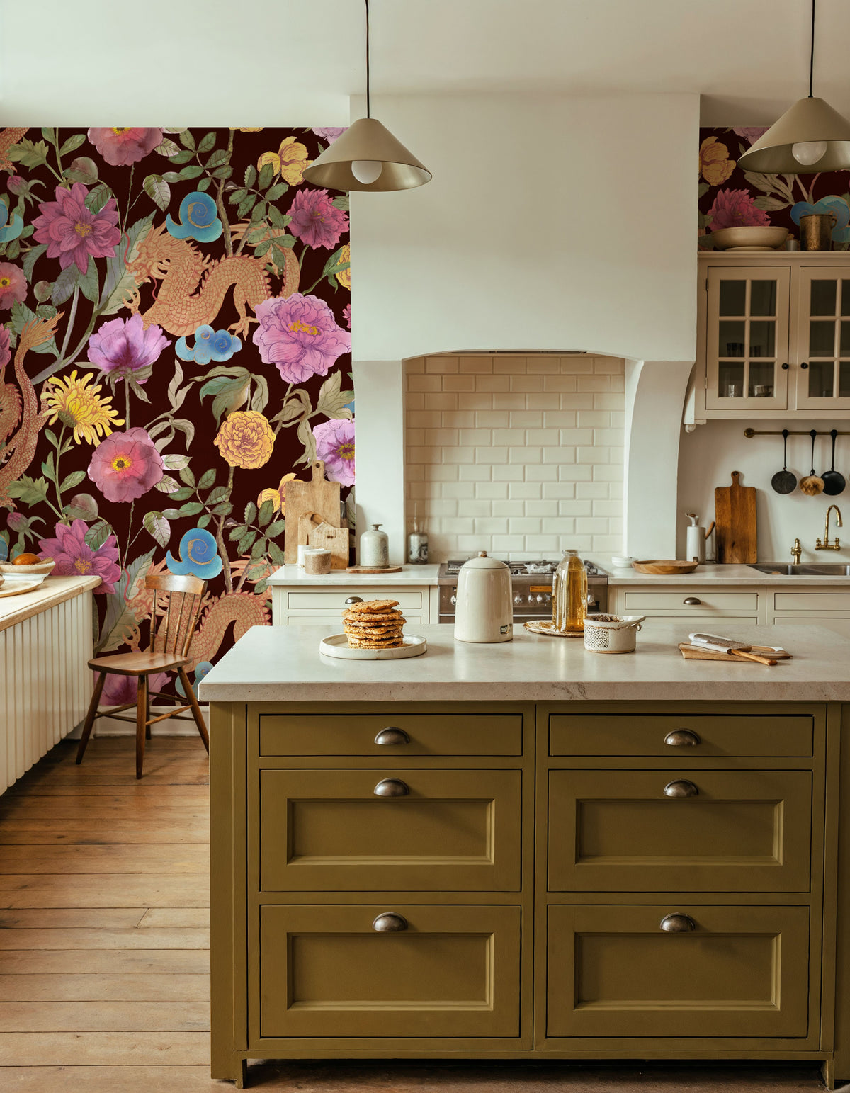 Dragon Bloom Mural Wallpaper - room preview 03