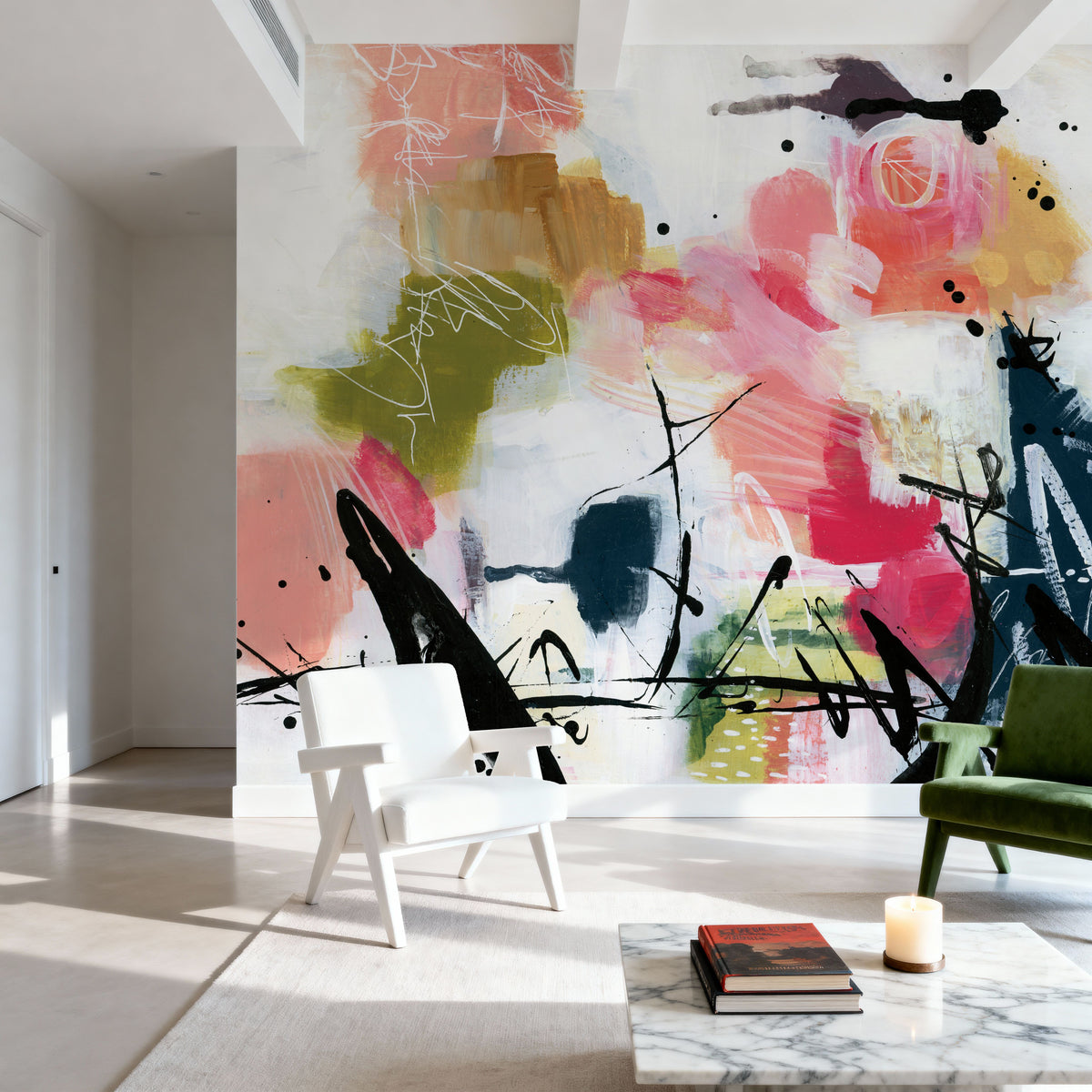 Graffiti Abstract III Mural Wallpaper - room preview 03