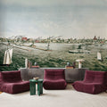 Old View of Milwaukee From Lake Michigan, 1874 Mural Wallpaper - room preview 03