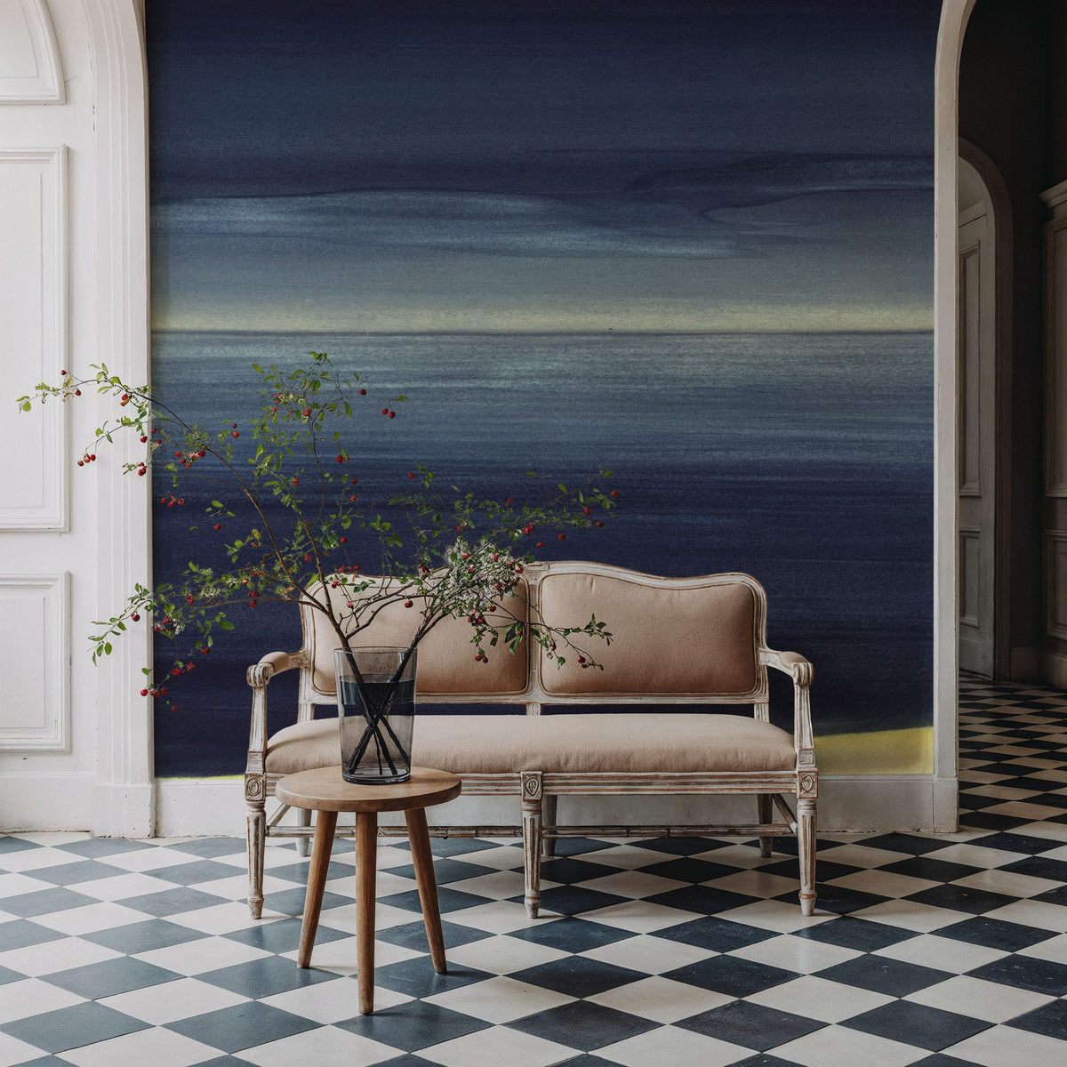 Calm Night Sea Mural Wallpaper - room preview 03