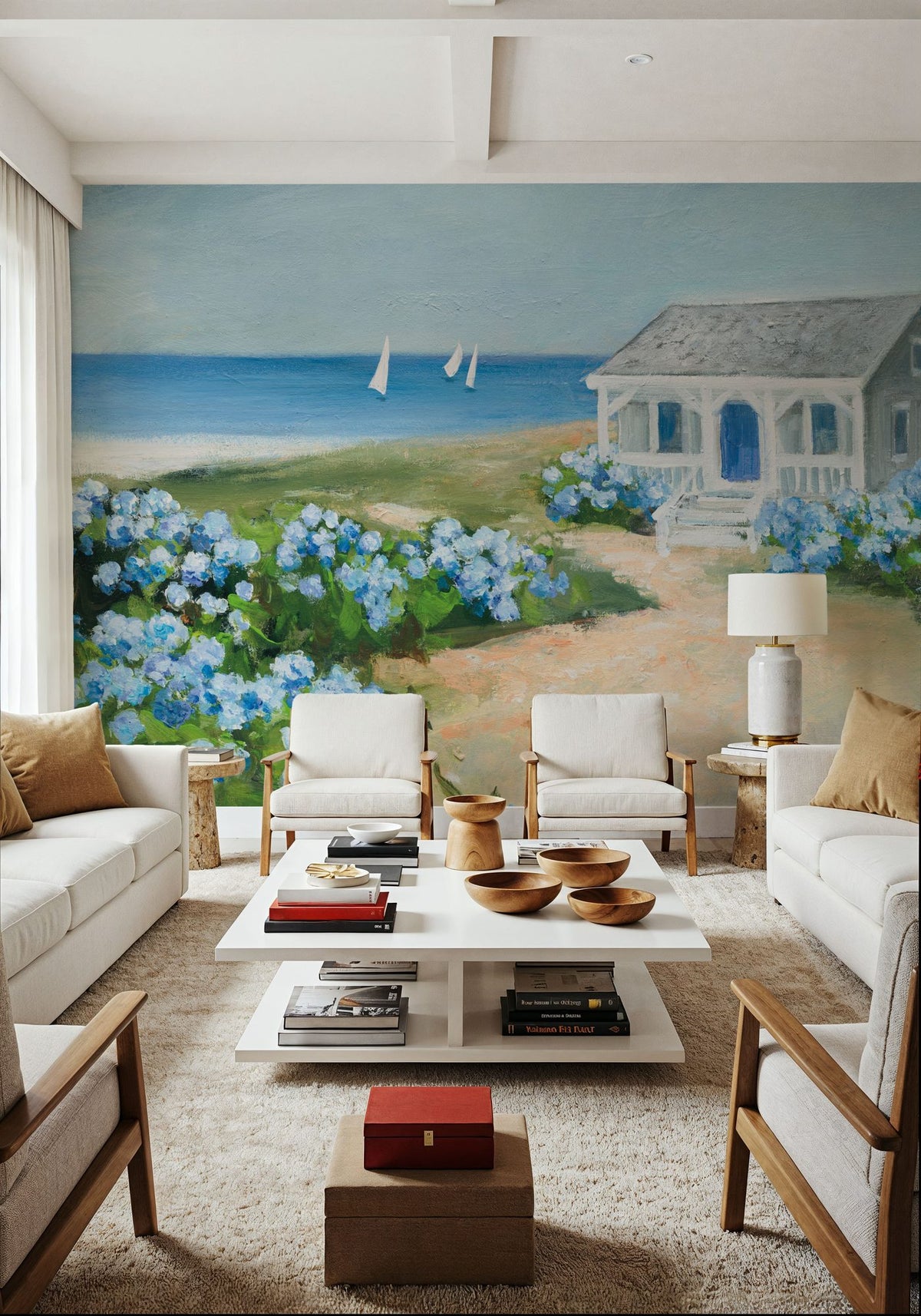 Nantucket Coast Mural Wallpaper - room preview 03