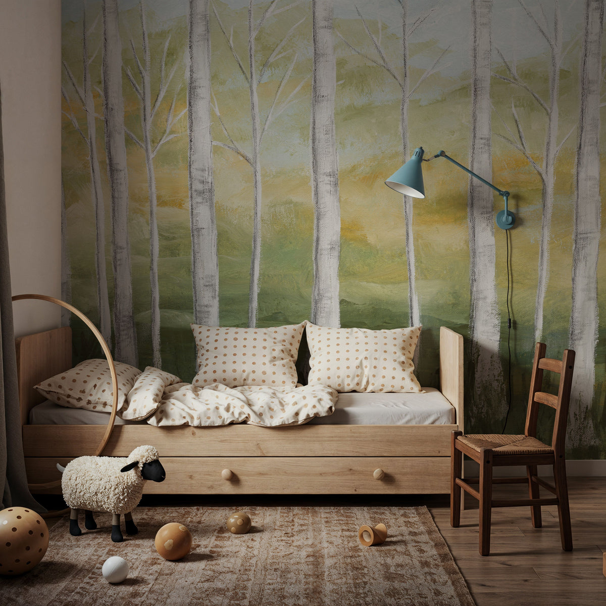 Birch Forest Mural Wallpaper - room preview 03