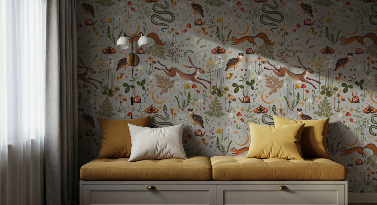 Fantasy Forest - Stone Mural Wallpaper - room preview 03