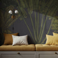 Banana Grove, Foggy Blue Mural Wallpaper - room preview 03