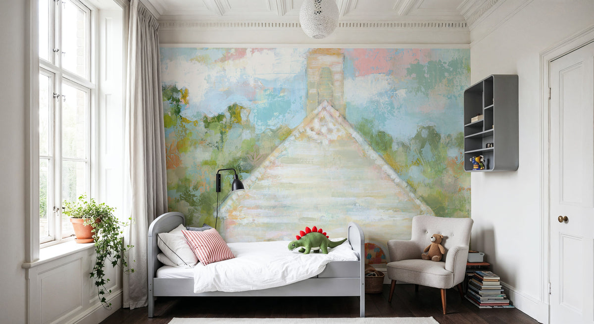 Little White Church Mural Wallpaper - room preview 03