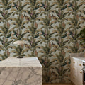 Banana Plant Blue Mural Wallpaper - room preview 03