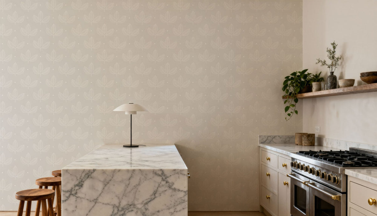 Leaf Collection Mural Wallpaper - room preview 03
