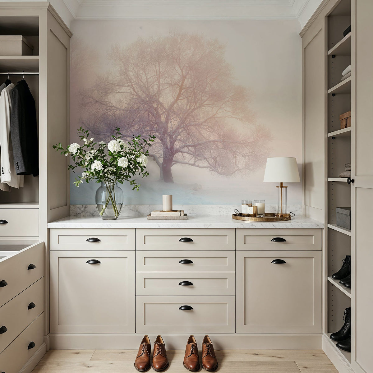 Winter Frost Tree Mural Wallpaper - room preview 03