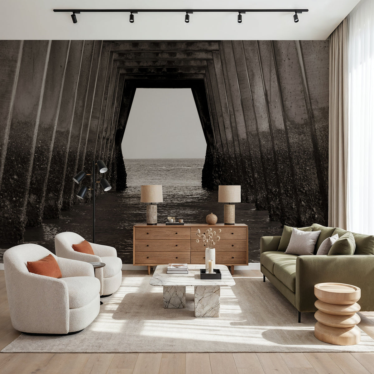 Under the Pier Mural Wallpaper - room preview 03
