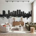 West Palm Beach Florida Skyline Black & White Mural Wallpaper - room preview 03