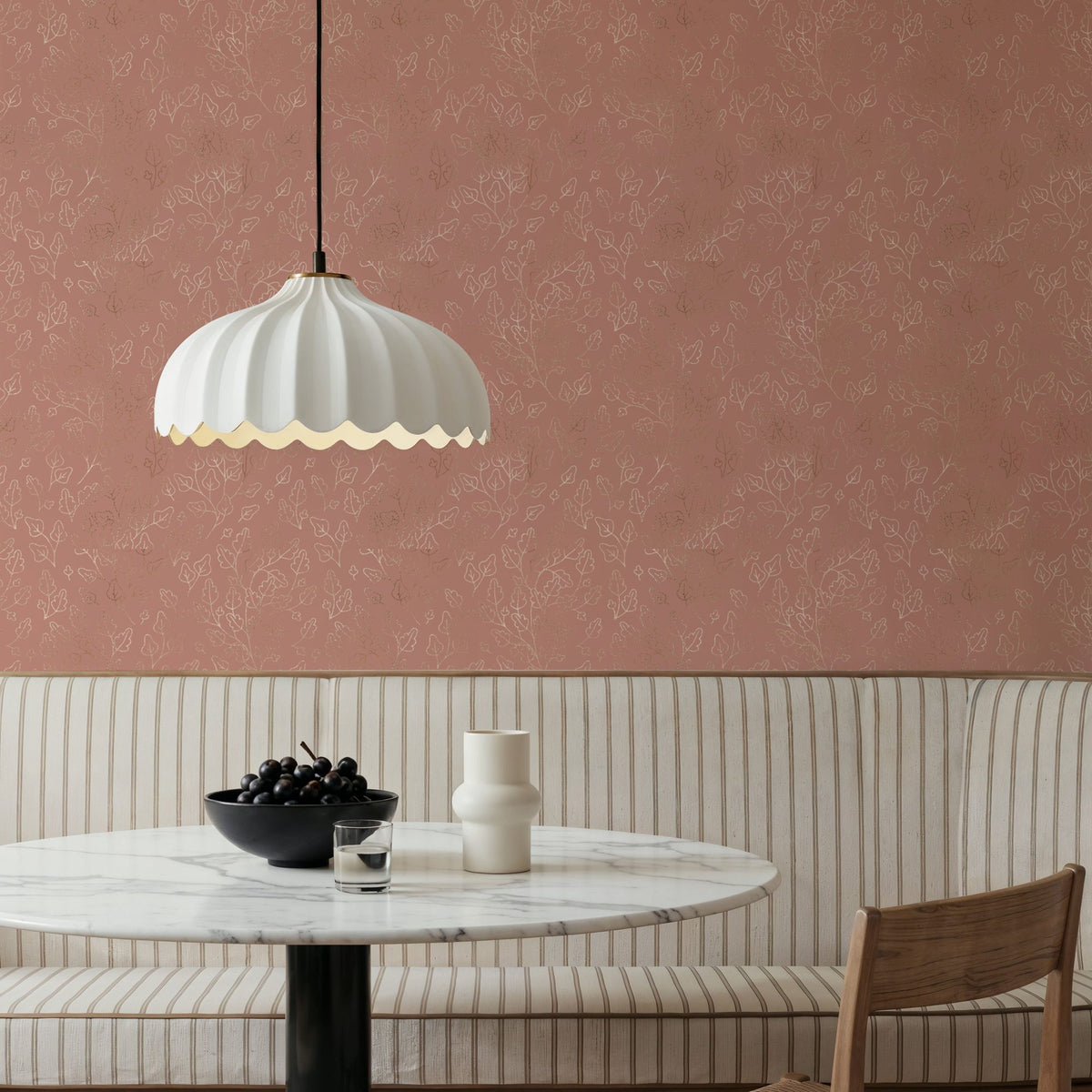 Shimmering Leaves Mural Wallpaper - room preview 03