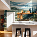 Misty Mountain Valley Landscape Mural Wallpaper - room preview 03