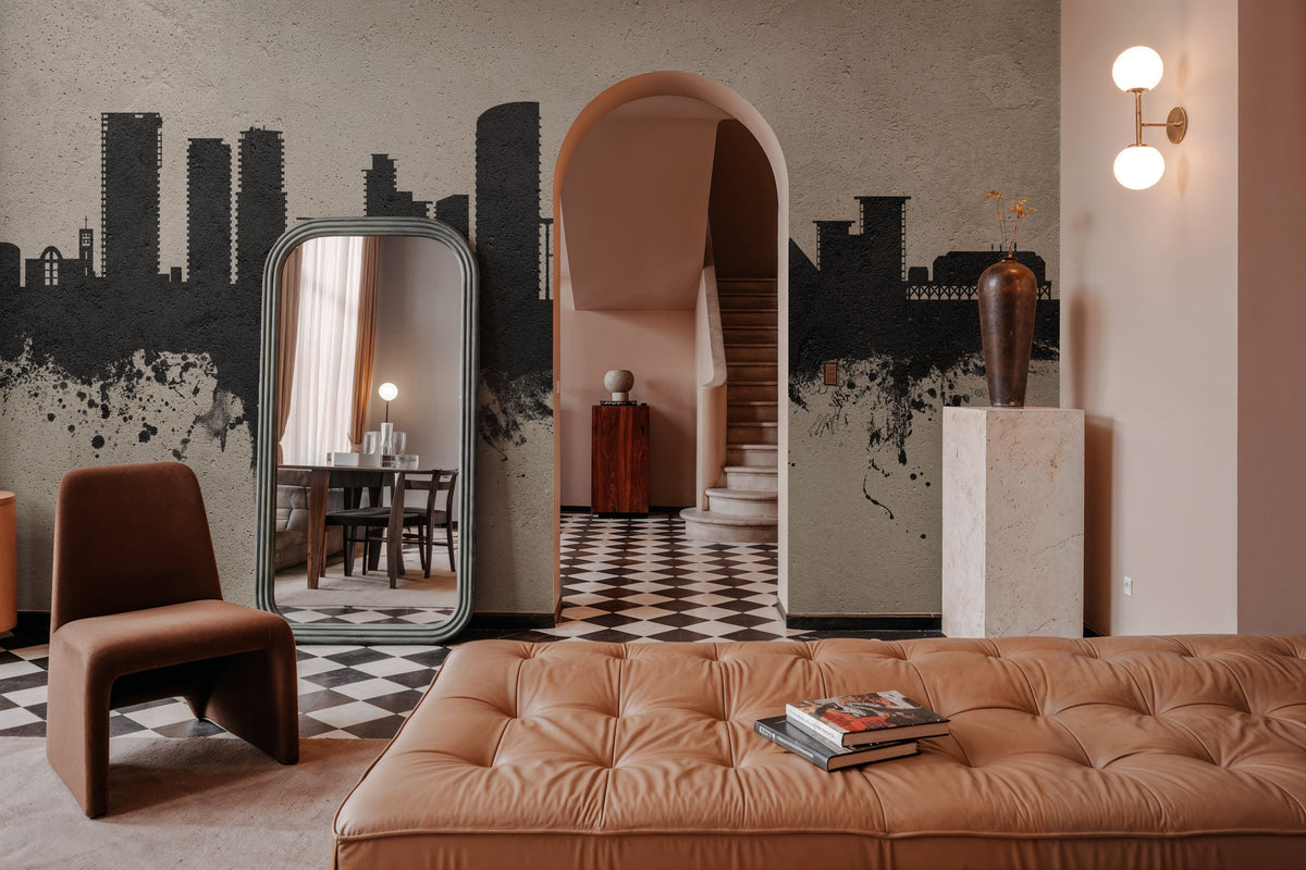 Darwin Australia Skyline Concrete Mural Wallpaper - room preview 03