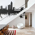 Oslo Skyline Black & White Mural Wallpaper - room preview 03