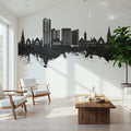 Swindon England Skyline Black & White Mural Wallpaper - room preview 03