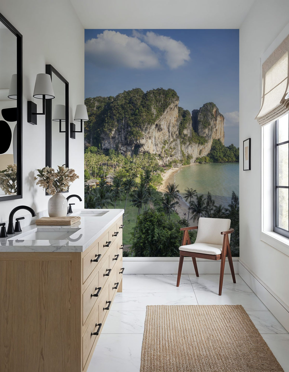 Turquoise Cove Mural Wallpaper - room preview 03