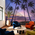 Sunset Palm Vista Mural Wallpaper - room preview 03