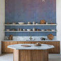 Hummingbirds and Trumpets Pink Blue Mural Wallpaper - room preview 03