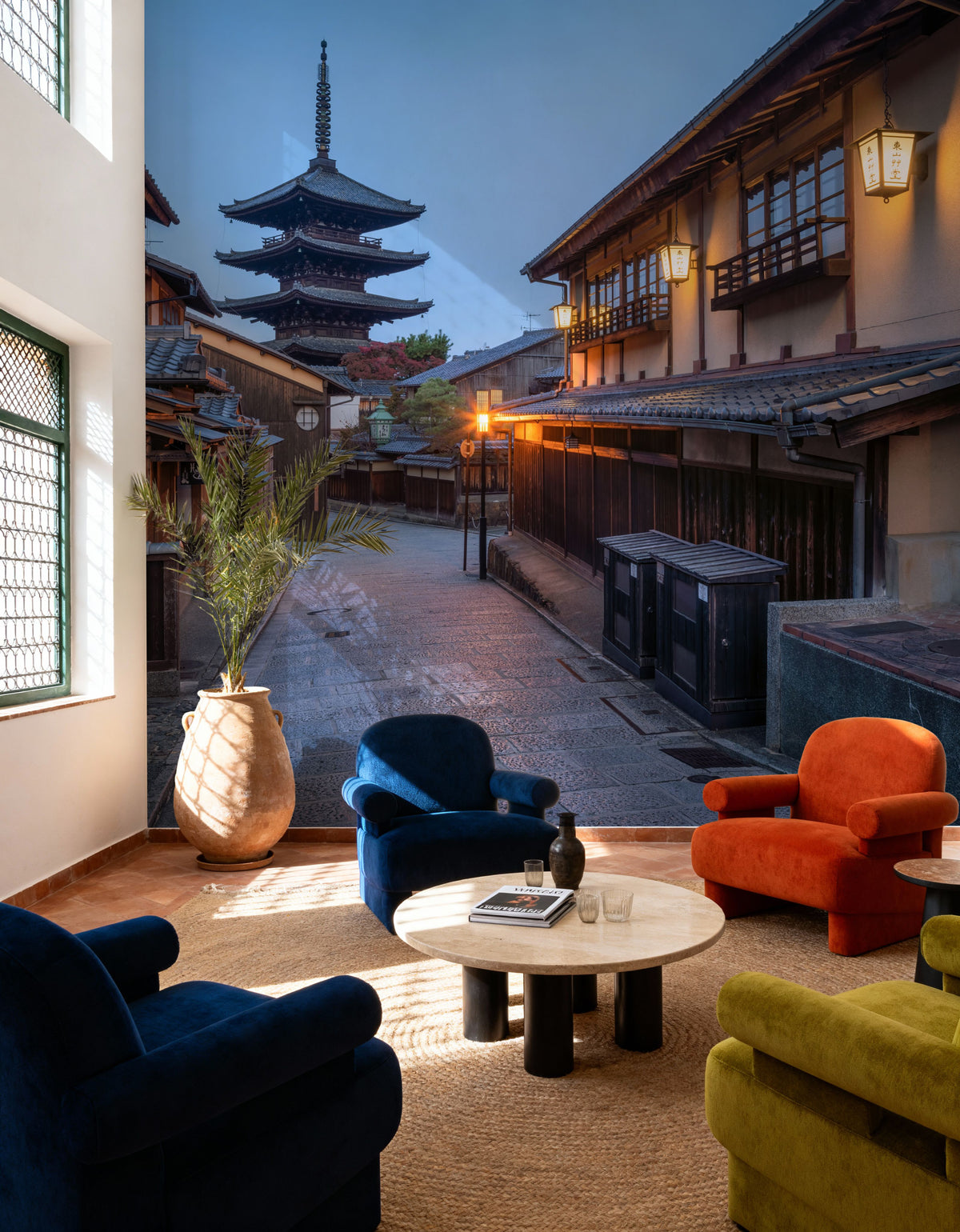 Yasaka Pagoda At Night Mural Wallpaper - room preview 03