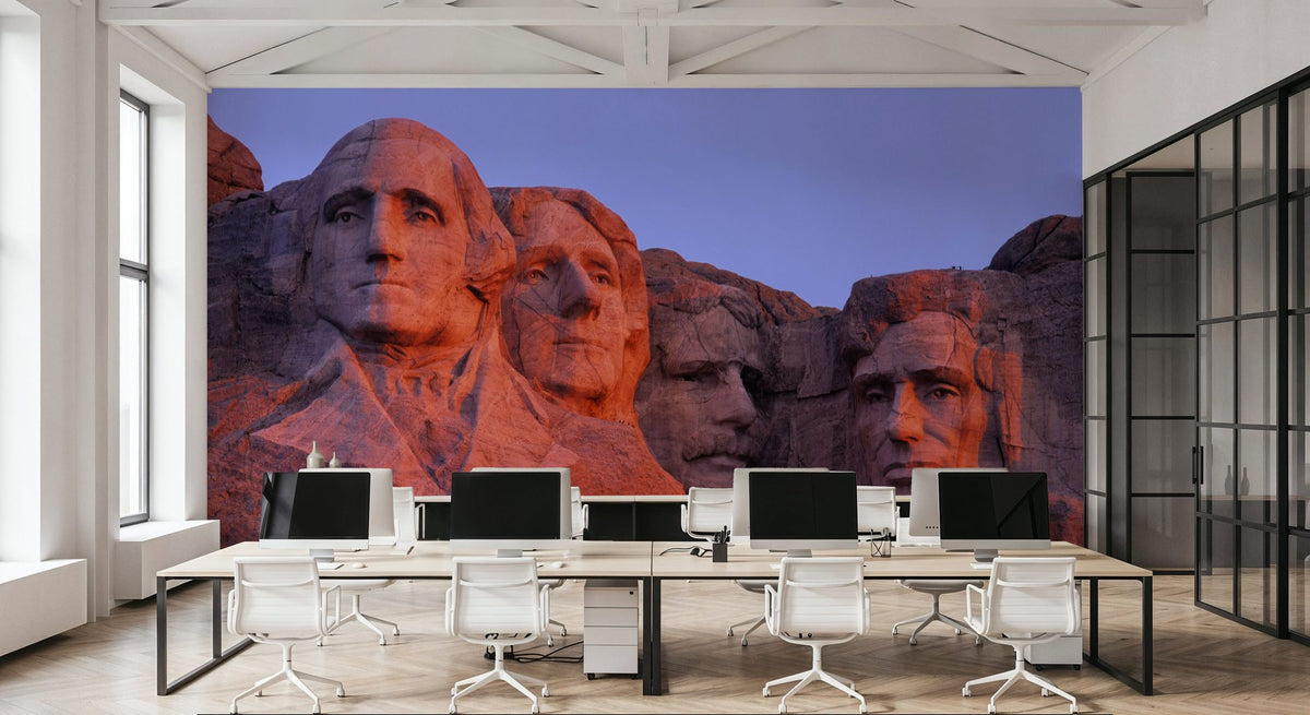 Mount Rushmore At Sunset Mural Wallpaper - room preview 03
