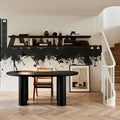 Madrid Skyline Black & White Mural Wallpaper - room preview 03