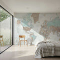 World Map Cities - Colleteh Mural Wallpaper - room preview 03