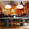Fiery Sunset Over Venice Canal Mural Wallpaper - room preview 03