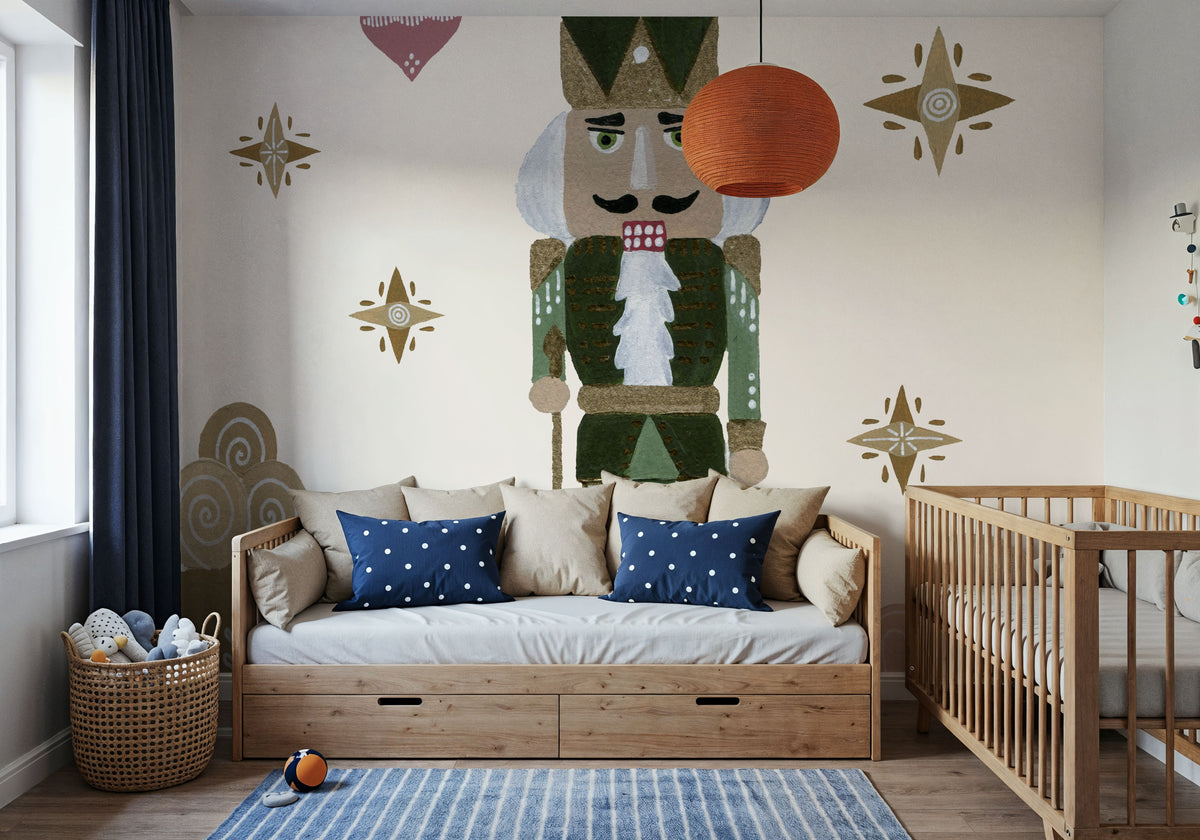Vintage Nutcrackers V Mural Wallpaper - room preview 03