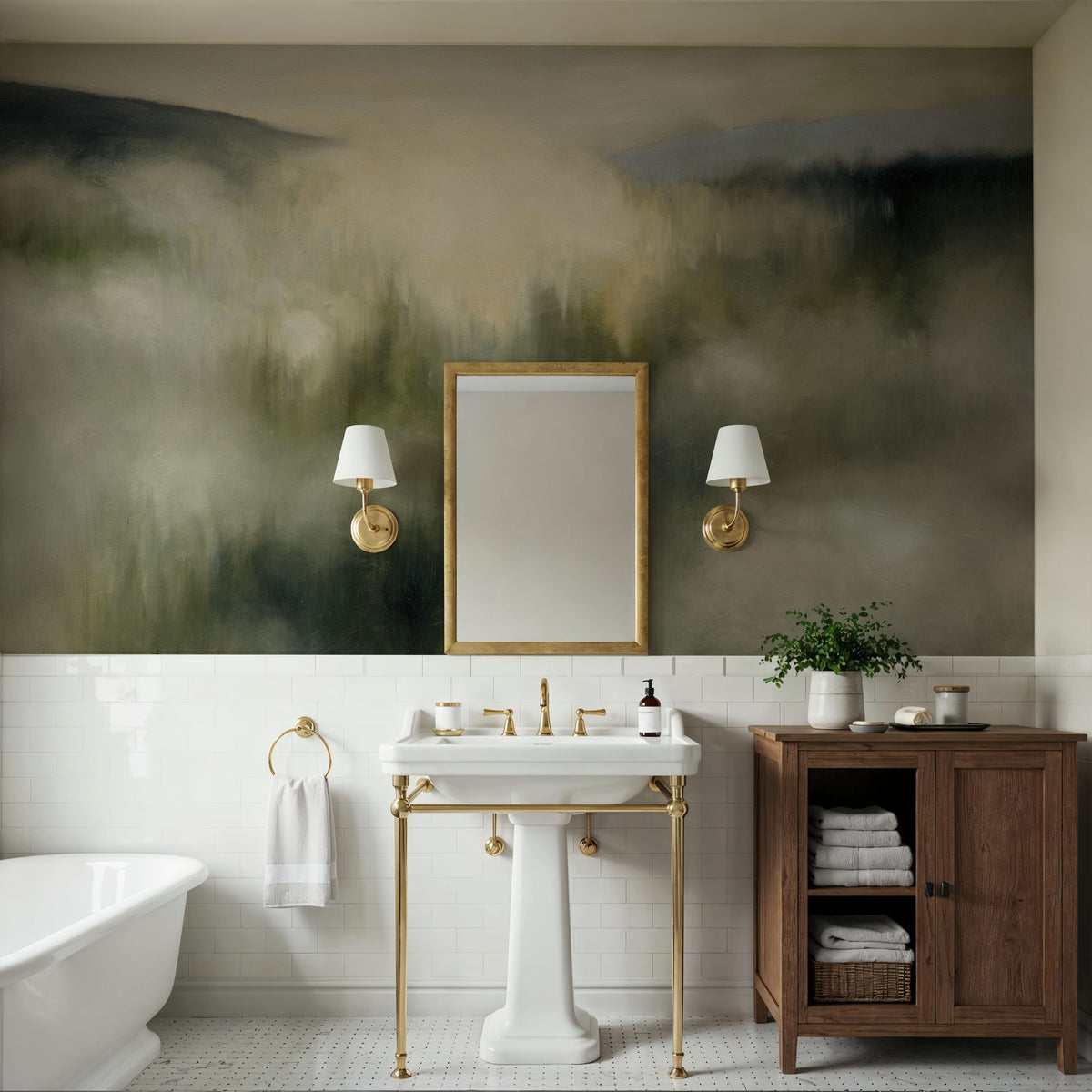 Valley Clouds Mural Wallpaper - room preview 03