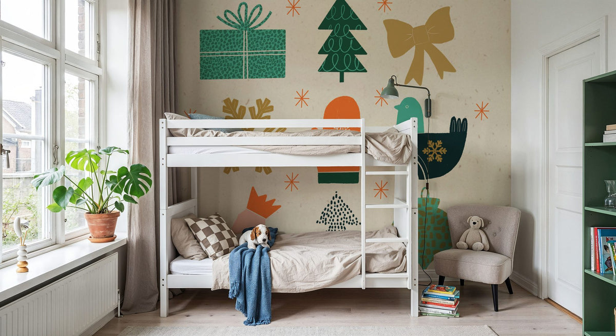 Winter Cheer IV Mural Wallpaper - room preview 03