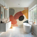 Lava Shapes, Orange Pop Mural Wallpaper - room preview 03