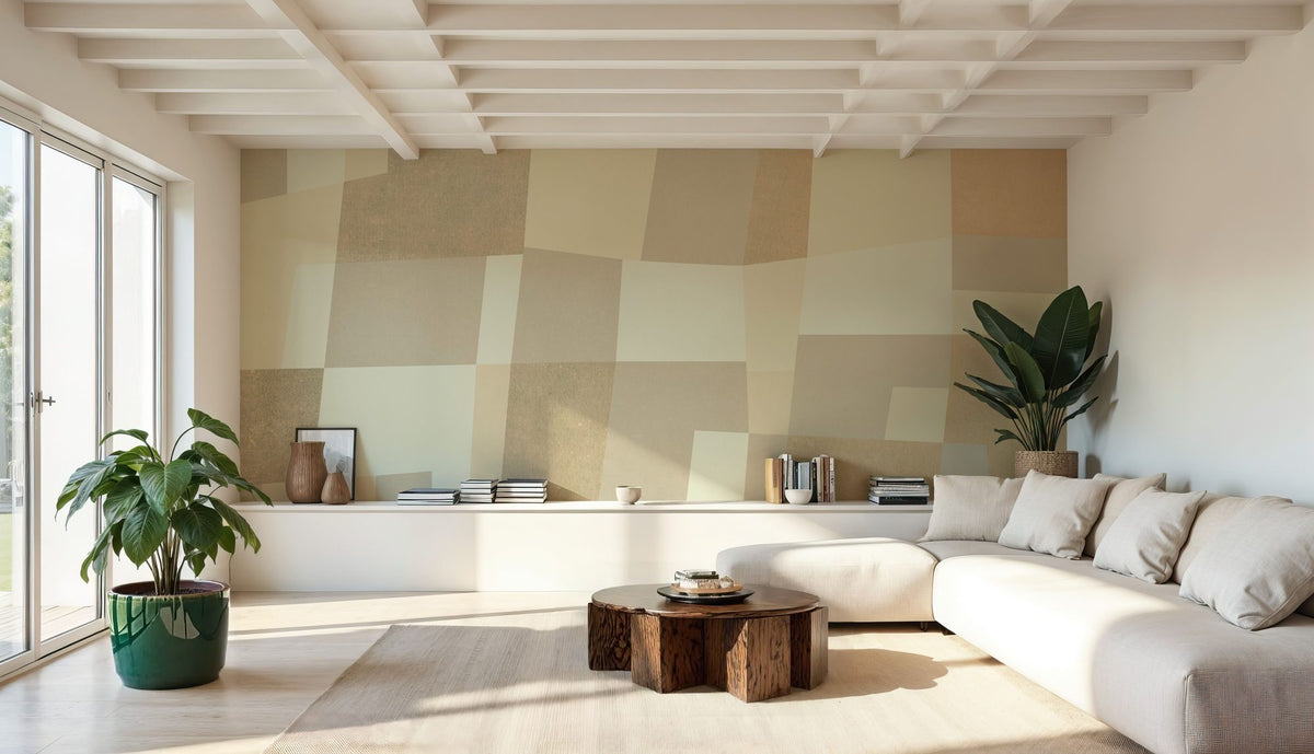 Abstract Fields, Citrus Mural Wallpaper - room preview 03