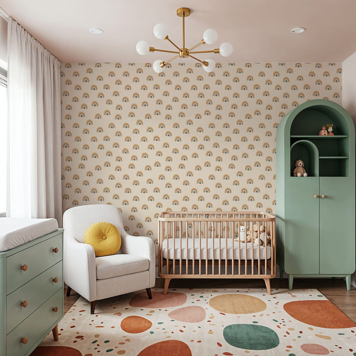 At the End of the Rainbow Mural Wallpaper - room preview 03