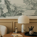 French Landscape, Forest Green Mural Wallpaper - room preview 03