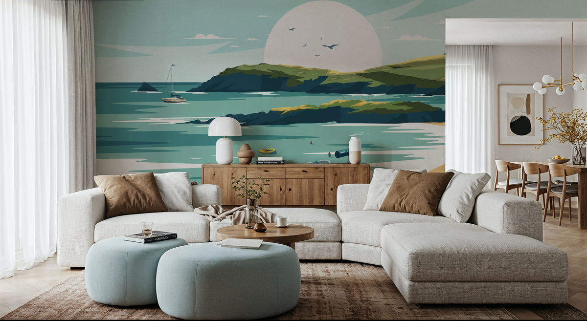Travel Cornwall Mural Wallpaper - room preview 03
