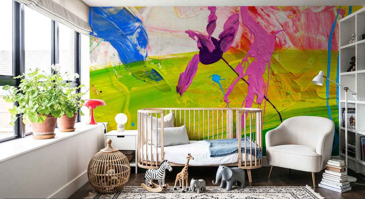 Flamingo Sun Mural Wallpaper - room preview 03