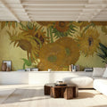 Sunflowers Mural Wallpaper - Red Tone - room preview 03
