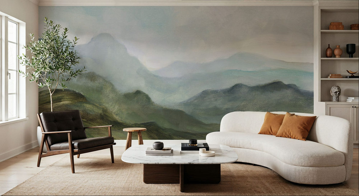 High Mountain Mural Wallpaper - room preview 03