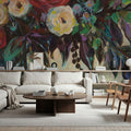 Winter Floral Mural Wallpaper - room preview 03