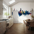 Torquay England Skyline Blue & Bronze Mural Wallpaper - room preview 03