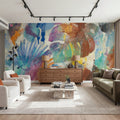 Palm Abstract Mural Wallpaper - room preview 03