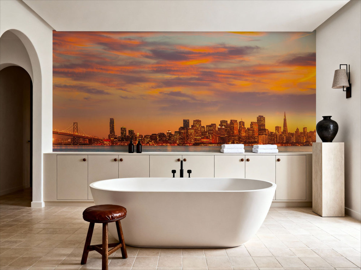Bay Sunset Mural Wallpaper - room preview 03