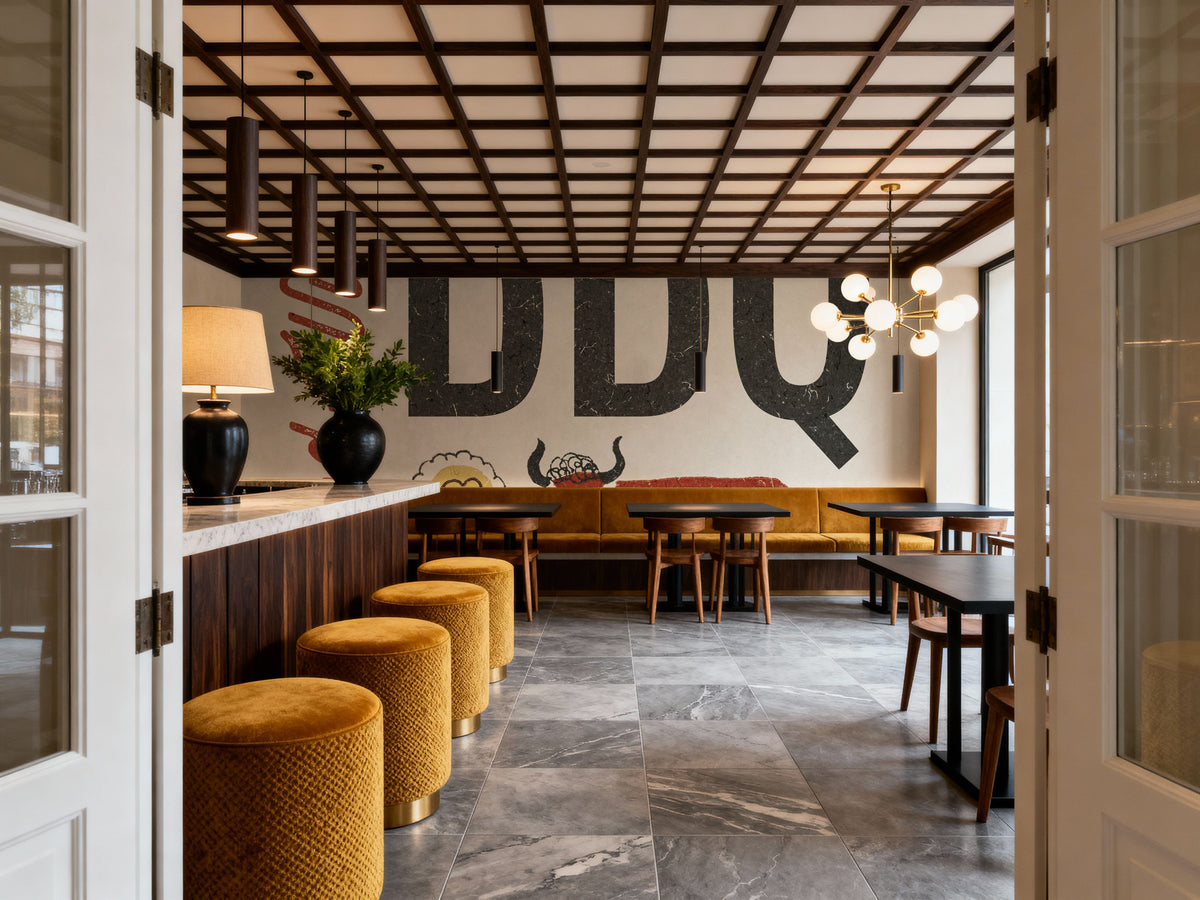 Retro Food Award Winning BBQ Mural Wallpaper - room preview 03