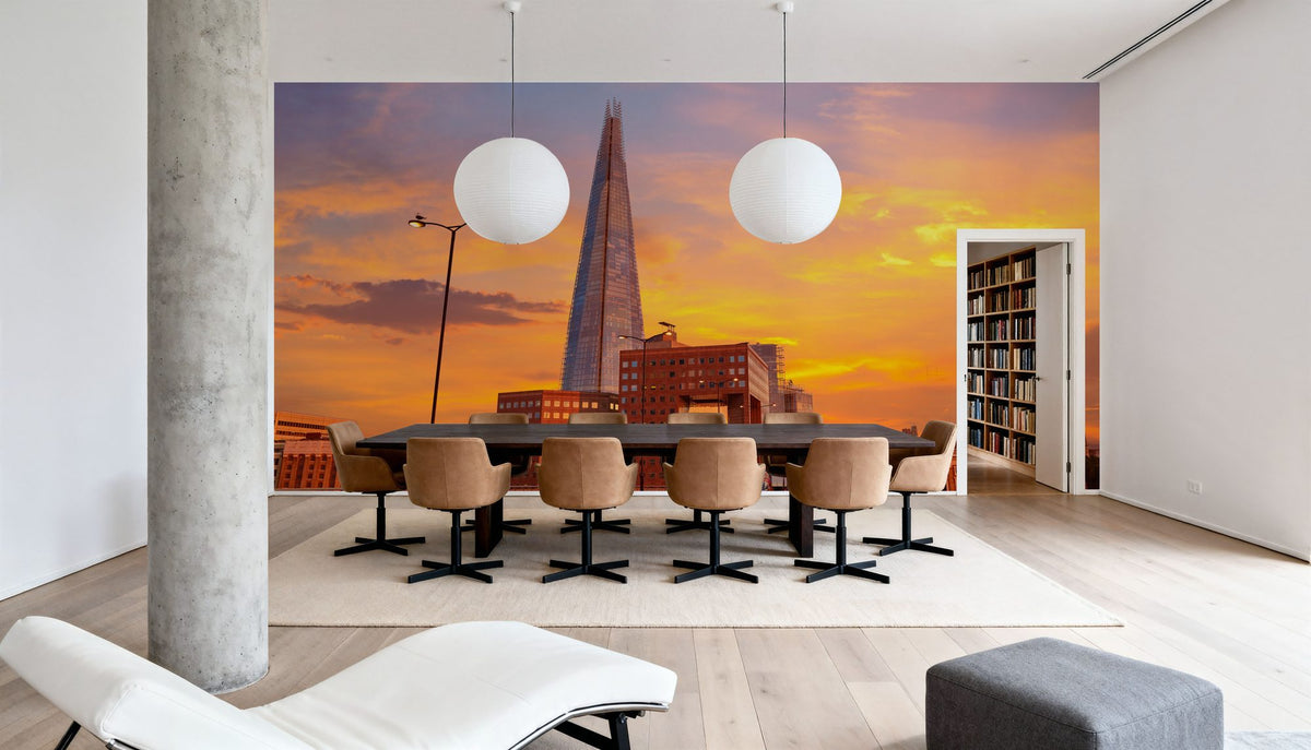 Metropolitan Sunset Yellow Mural Wallpaper - room preview 03