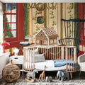 Home For the Holidays III Mural Wallpaper - Red Tone - room preview 03