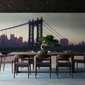 Golden Hour Brooklyn Bridge Reflections Mural Wallpaper - room preview 03